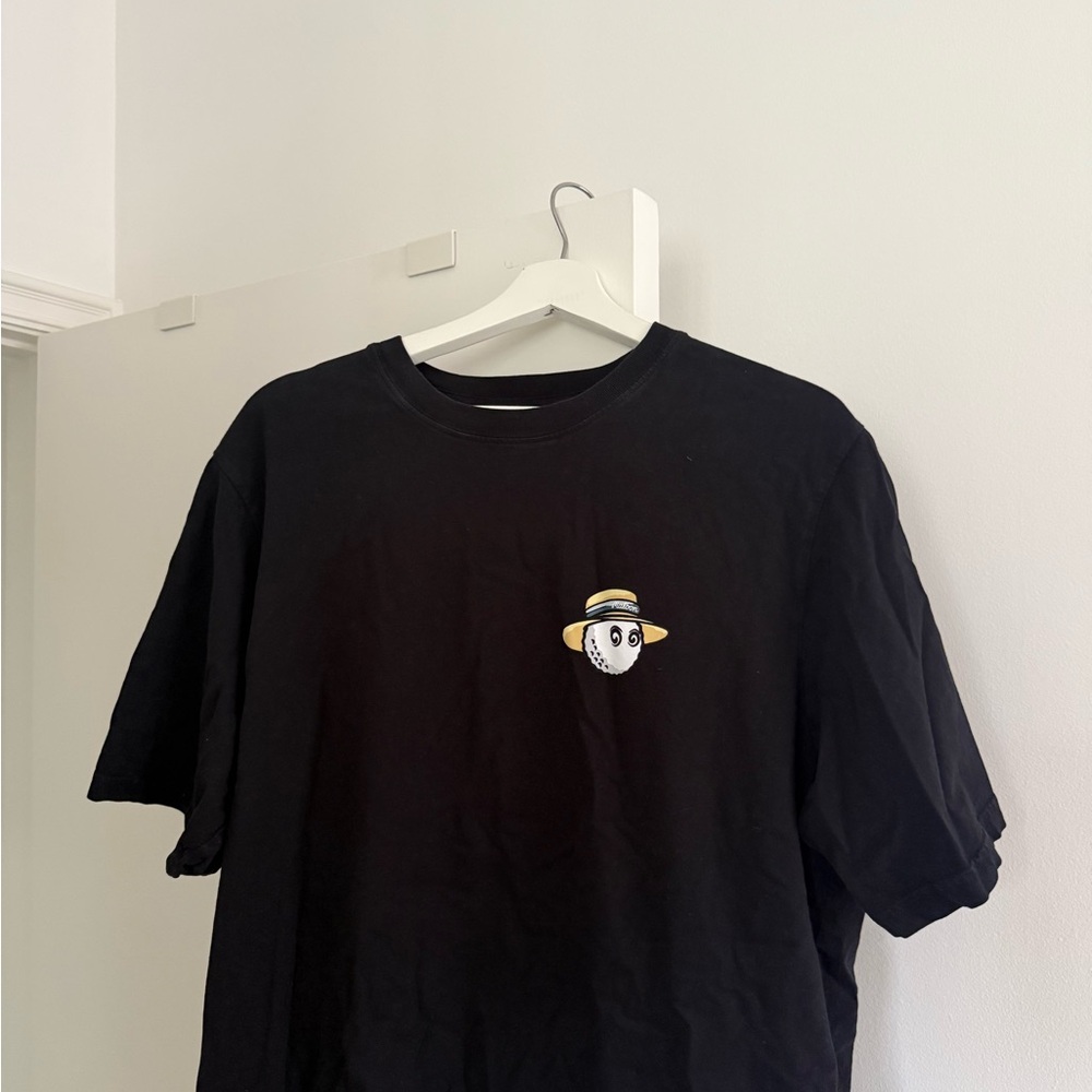 Malbon Golf Icons Black T-Shirt with Embroidered logo